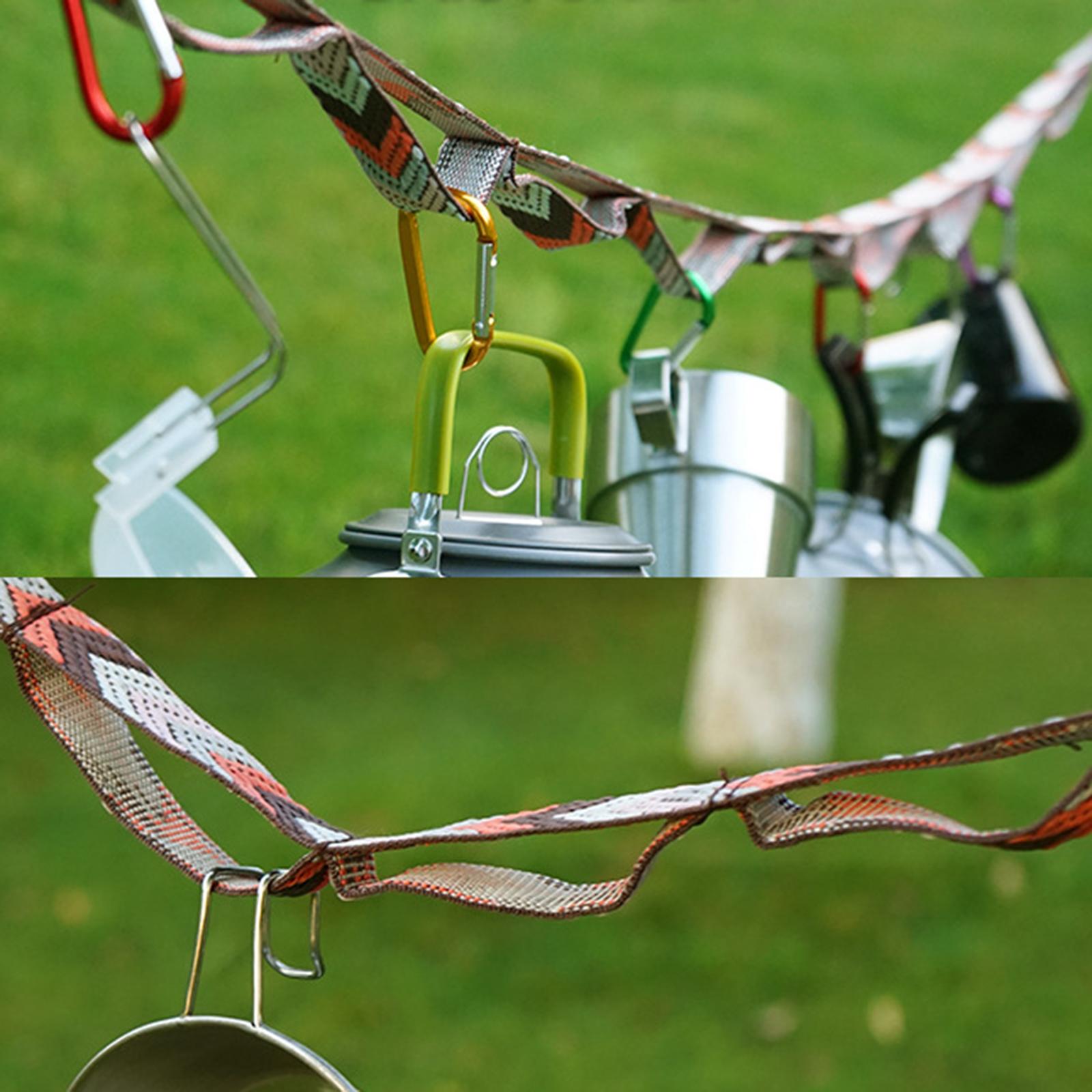 Outdoor Camping Stores - Outdoor Camping Storage Strap with Hooks