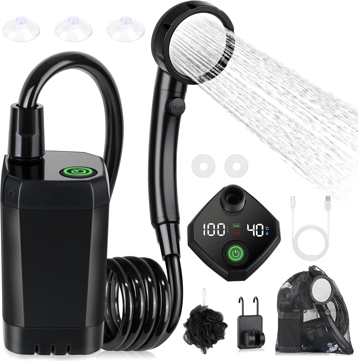 Portable Self-Priming Electric - Outdoor Camping Shower 评论和价格