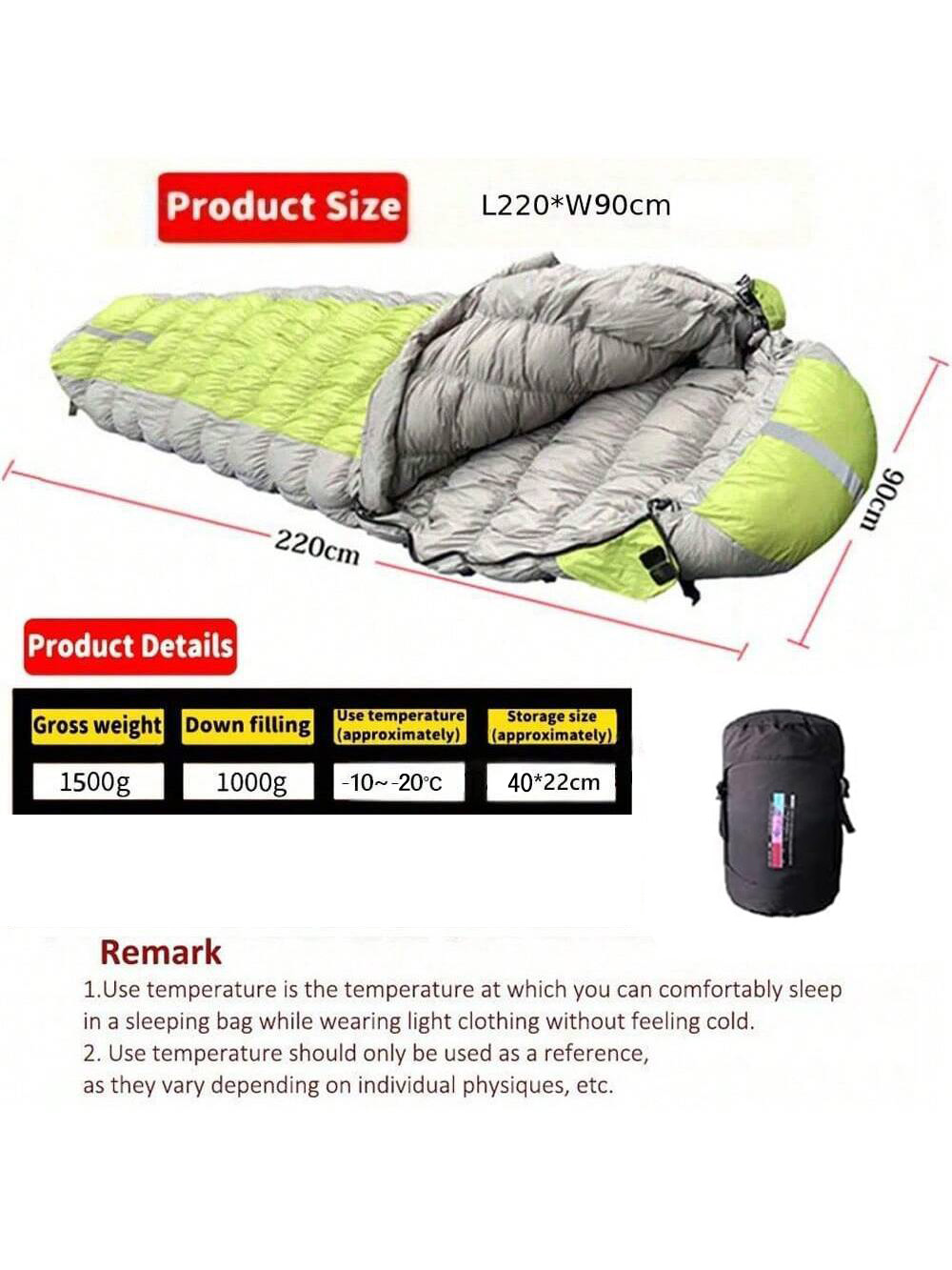 Outdoor Camping, Mummy Sleepin - Ultralight Sleeping Bag 评论和价格