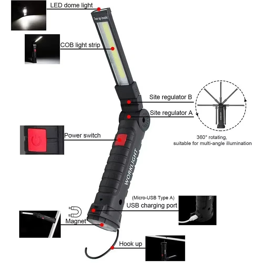 Portable LED Flashlight with M - Outdoor Camping Adventure Lamp 评论和价格