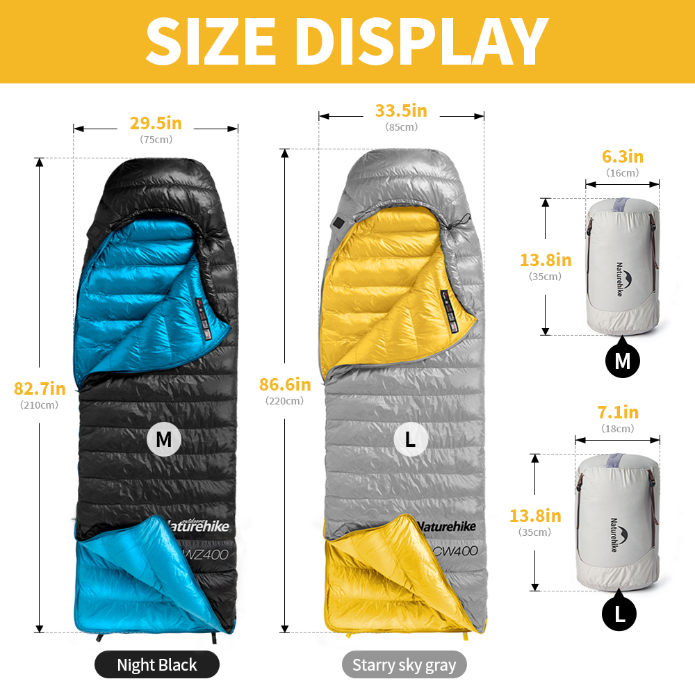 Naturehike Sleeping Bags CW400 - Ultralight Sleeping Bag 评论和价格
