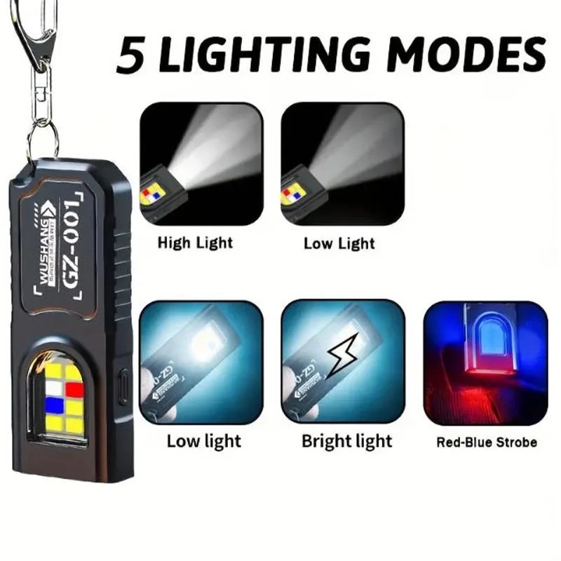 Powerful Mini COB LED Keychain - Outdoor Camping Adventure Lamp 评论和价格