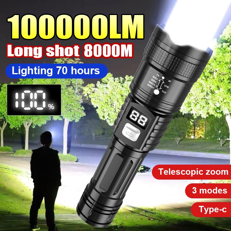 100000LM Super Bright Led Flas - Outdoor Camping Adventure Lamp 评论和价格
