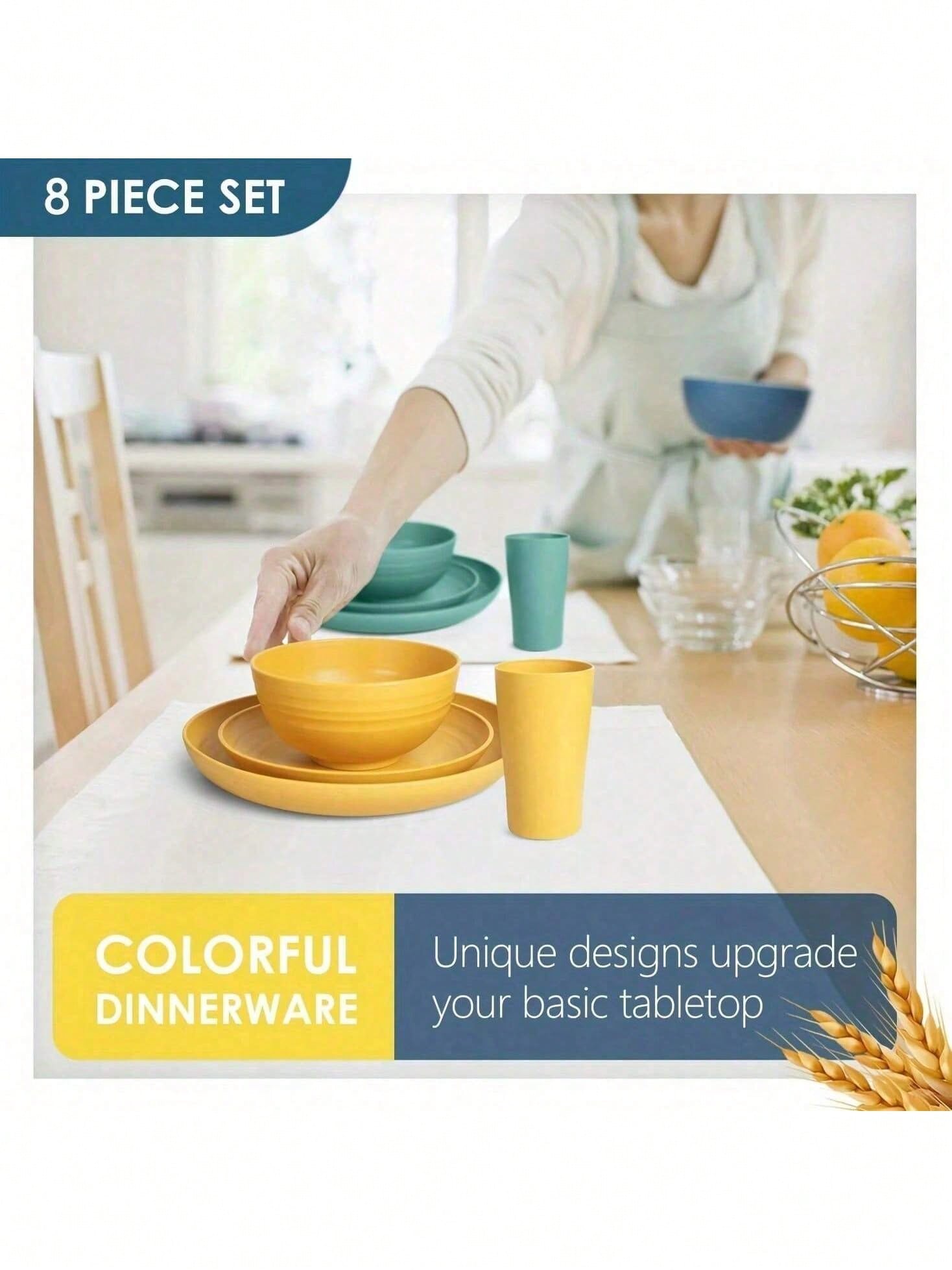 16 Piece Kitchen Wheat Straw D - Outdoor Camping Kitchen 评论和价格
