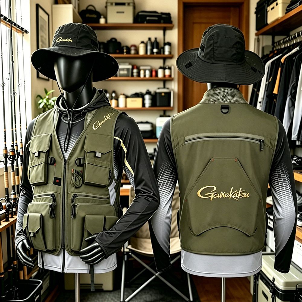 Gamakatsu Men Multi-Pocket Fis - Outdoor Camping Jacket 评论和价格