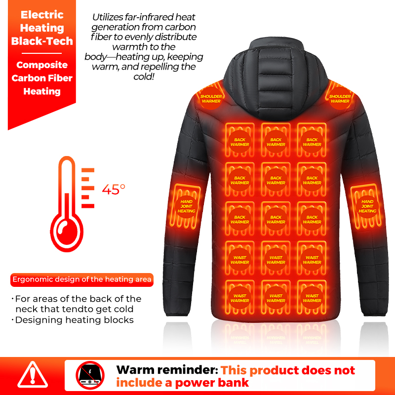 Heated Jacket 26 Heating Zones - Outdoor Camping Jacket 评论和价格